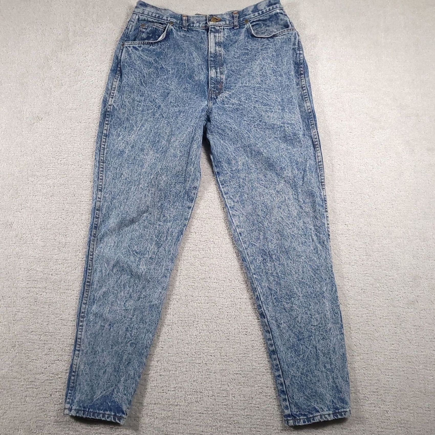 Vintage VINTAGE Chic Jeans Womens 14 Blue High Waisted Acid Wash Tapered Mom Denim 80s 90s USA Size 36" / US 14 / IT 50 - 2 Thumbnail