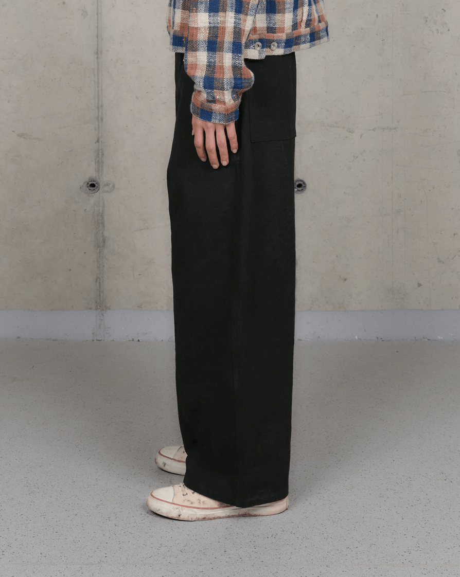 Story Mfg. Document Pants - Black Slub SIZE XL Size US 34 / EU 50 - 2 Thumbnail