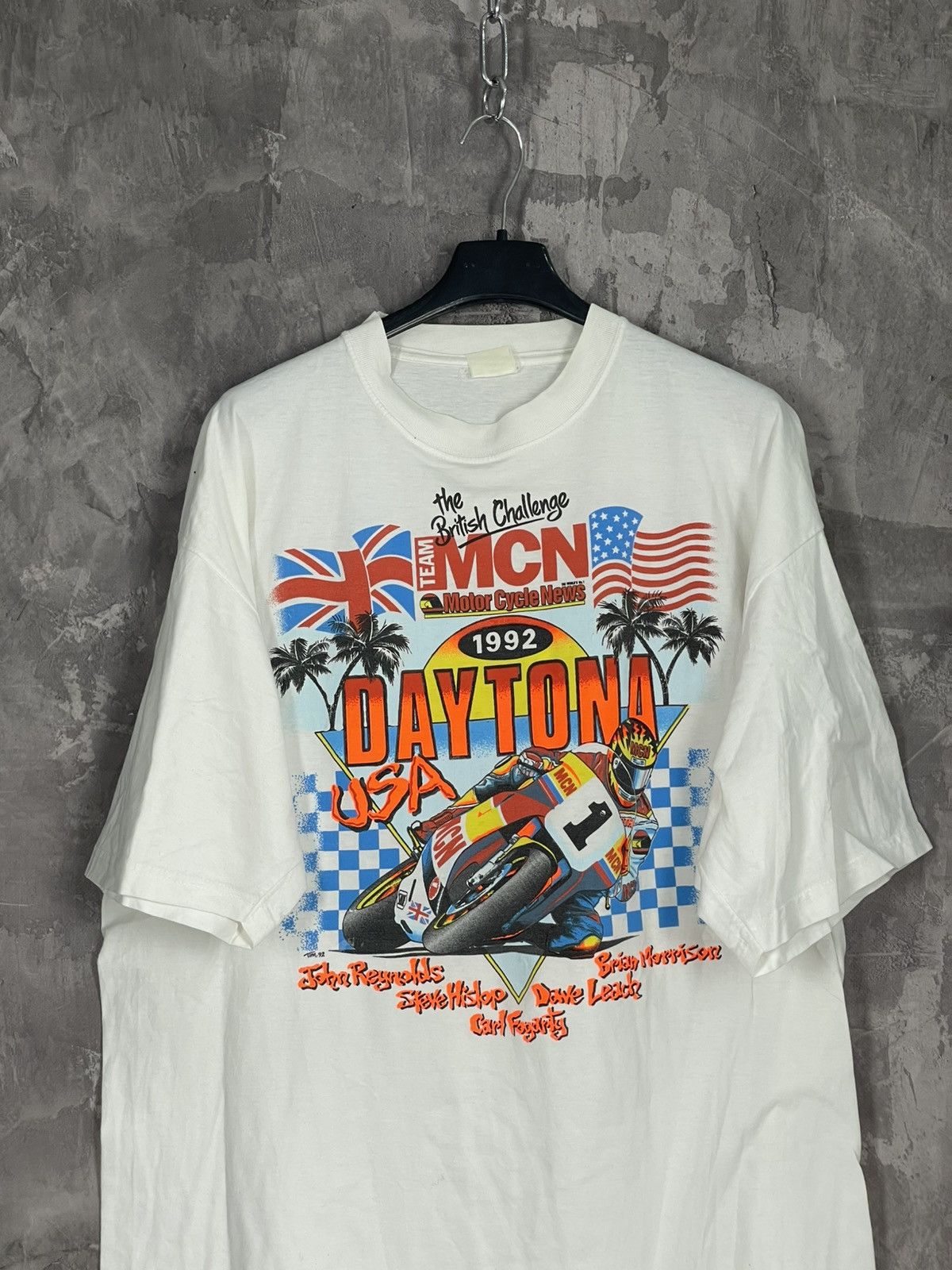 Harley Davidson × Vintage Daytona Beach Bike Week Motorcycle T-Shirt Size US L / EU 52-54 / 3 - 2 Thumbnail