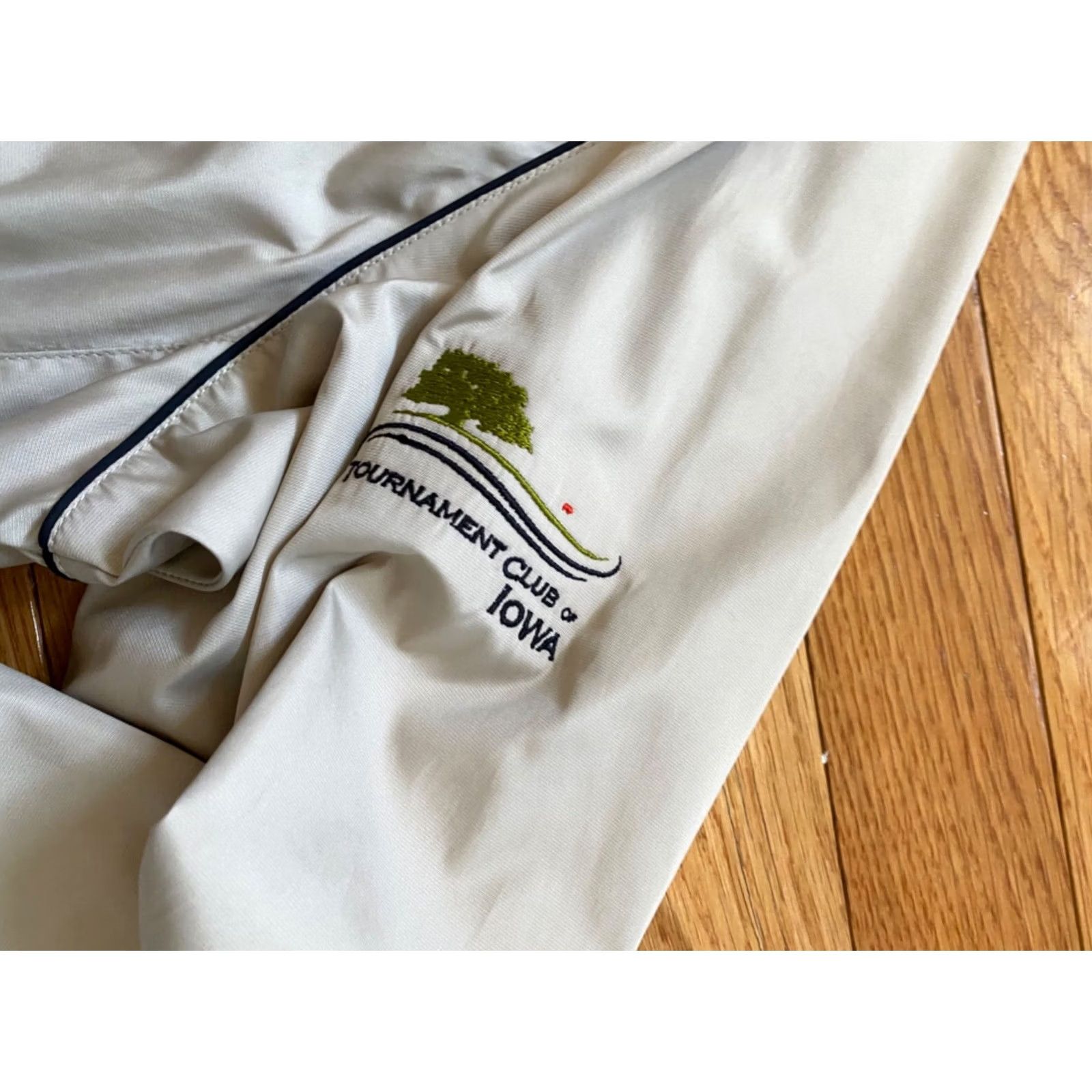 Footjoy FootJoy FJ Golf Windbreaker Mens Sz L Pullover Tan Beige Short Sleeve V-neck Size US L / EU 52-54 / 3 - 5 Thumbnail