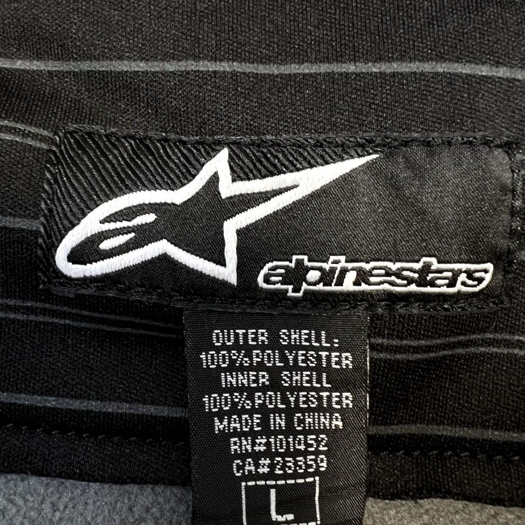Alpinestars Alpinestars Jacket Mens L Black Full Zip Hooded Striped Softshell Logo Zipper Pocket Moto Street Size US L / EU 52-54 / 3 - 7 Thumbnail