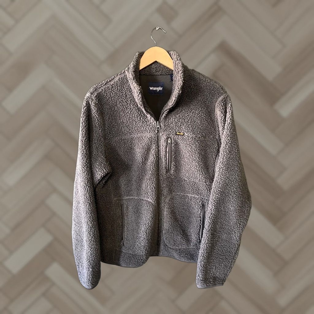 Wrangler Wrangler Jacket Mens Long Sleeve Fleece Full Zip Outdoor Gray Size S Size US S / EU 44-46 / 1 - 1 Thumbnail