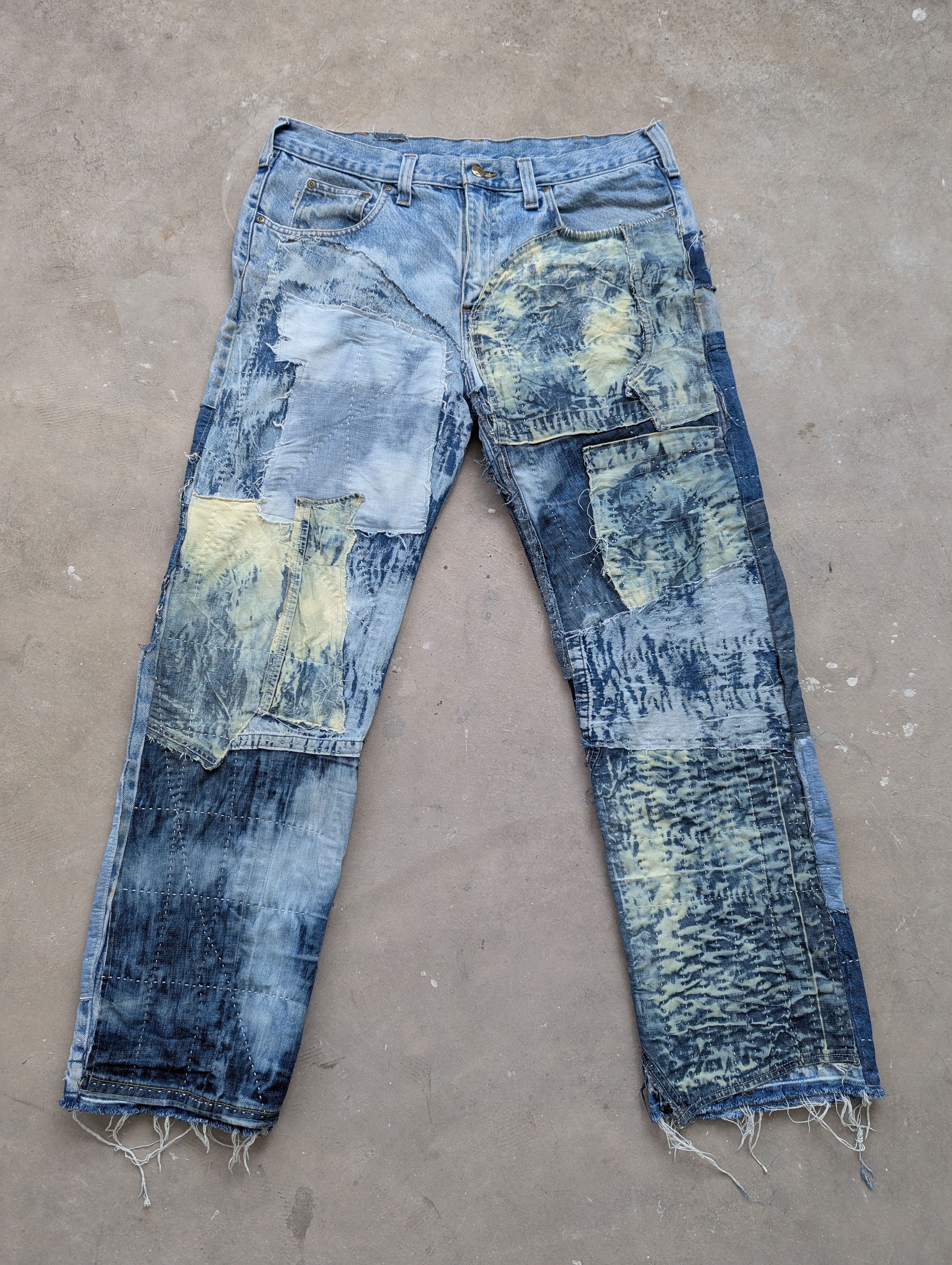 Carhartt × Vintage TODAY OFFER 💥 1/1 Carhartt Reconstructed Denim Sashiko Boro Size US 36 / EU 52 - 1 Thumbnail