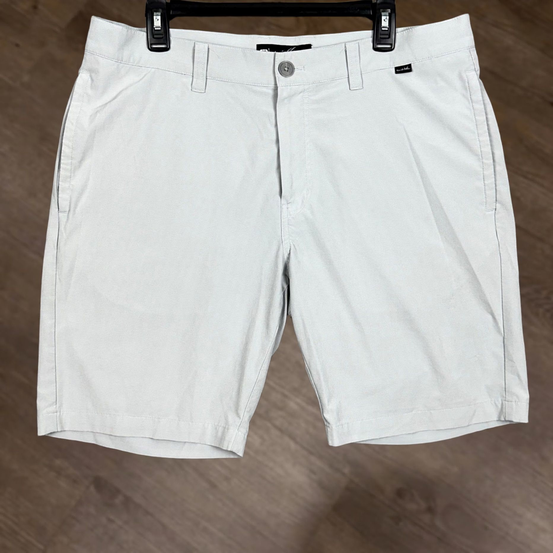 TravisMathew TravisMathew Shorts Mens 36 Gray Golf Chino Micro Stripes Performance Stretch Size US 36 / EU 52 - 1 Thumbnail