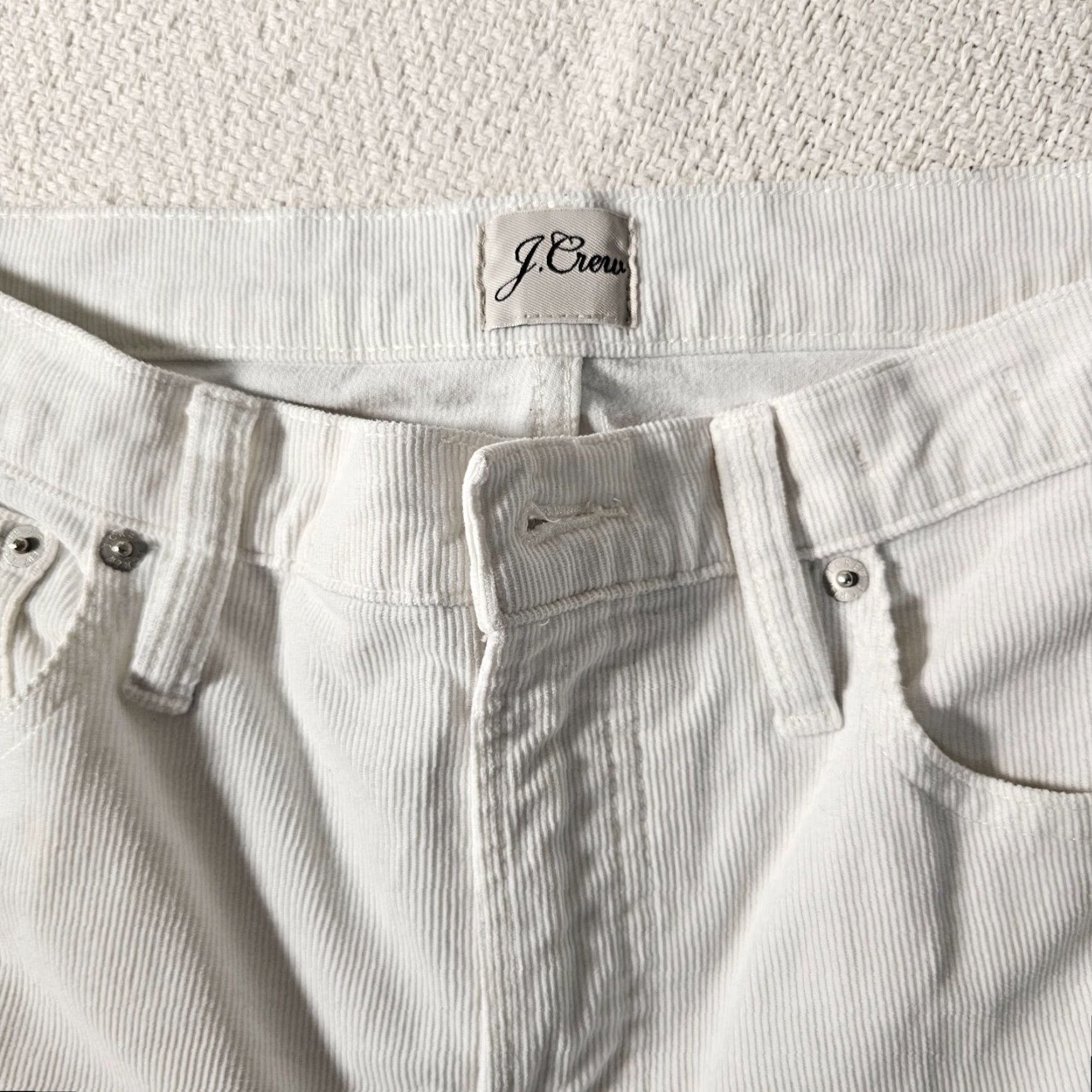 J.Crew J. Crew Vintage Slim Straight Leg Corduroy Pants White 30 Womens Jeans Size 30" / US 8 / IT 44 - 3 Thumbnail