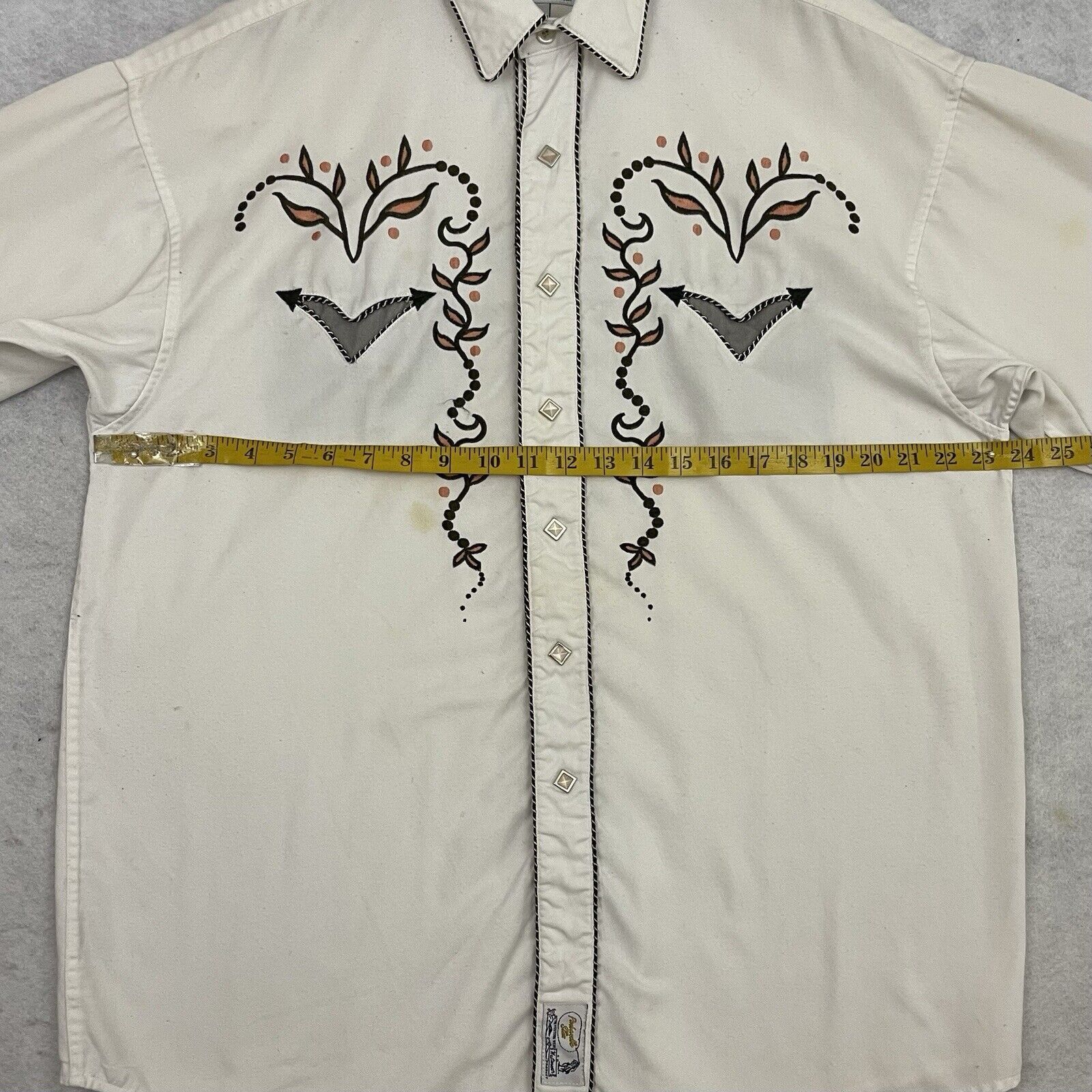 Panhandle Slim Panhandle Slim Mens Shirt Large White Embroidered Pearl Snap Size US L / EU 52-54 / 3 - 4 Thumbnail
