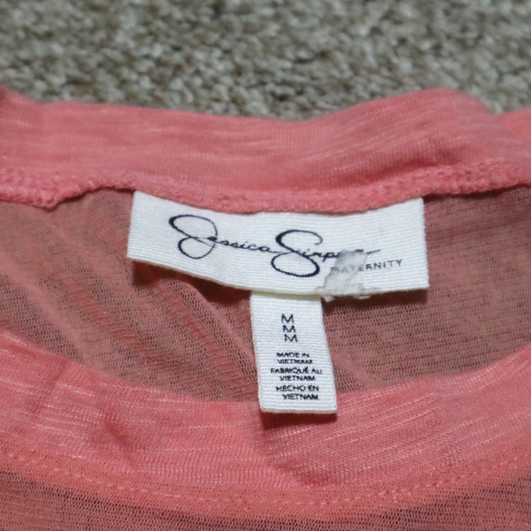 Jessica Simpson Jessica Simpson Shirt Peasant Adult M Pink Lace Sheer Blouse Womens Size M / US 6-8 / IT 42-44 - 2 Thumbnail