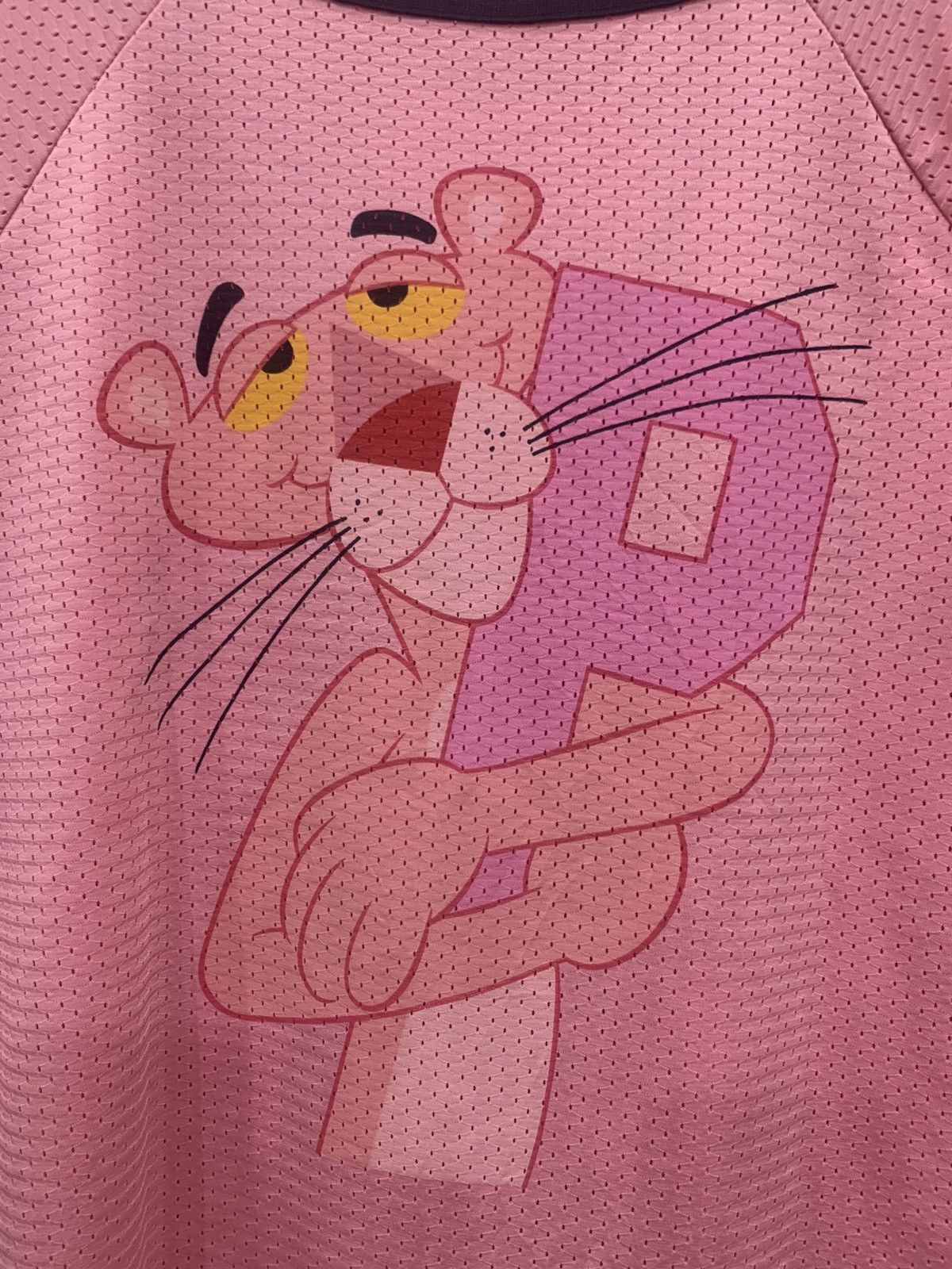 Cartoon Network 💗RARE💗 Pink Panther pull over mesh baseball jersey Size US L / EU 52-54 / 3 - 10 Thumbnail