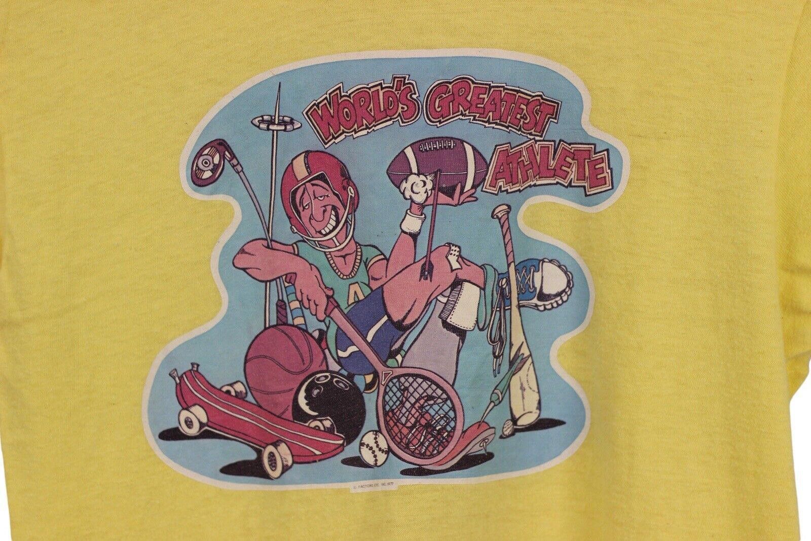 Designer Vintage 1977 Dated Worlds Greatest Athlete Shirt M Size US M / EU 48-50 / 2 - 2 Thumbnail