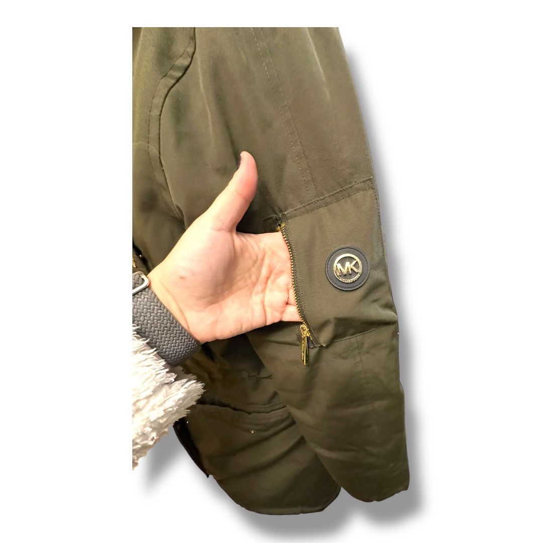 Michael Kors Women’s L Micheal Kors Olive Faux Fur Down Filled Parka Size L / US 10 / IT 46 - 17 Thumbnail