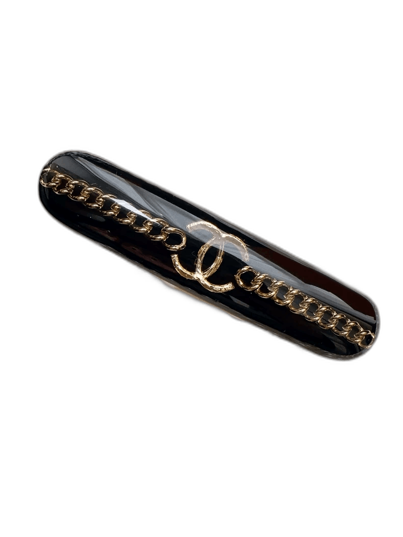 Chanel Chanel Black Double C Chain Hair Clip Size ONE SIZE - 1 Thumbnail