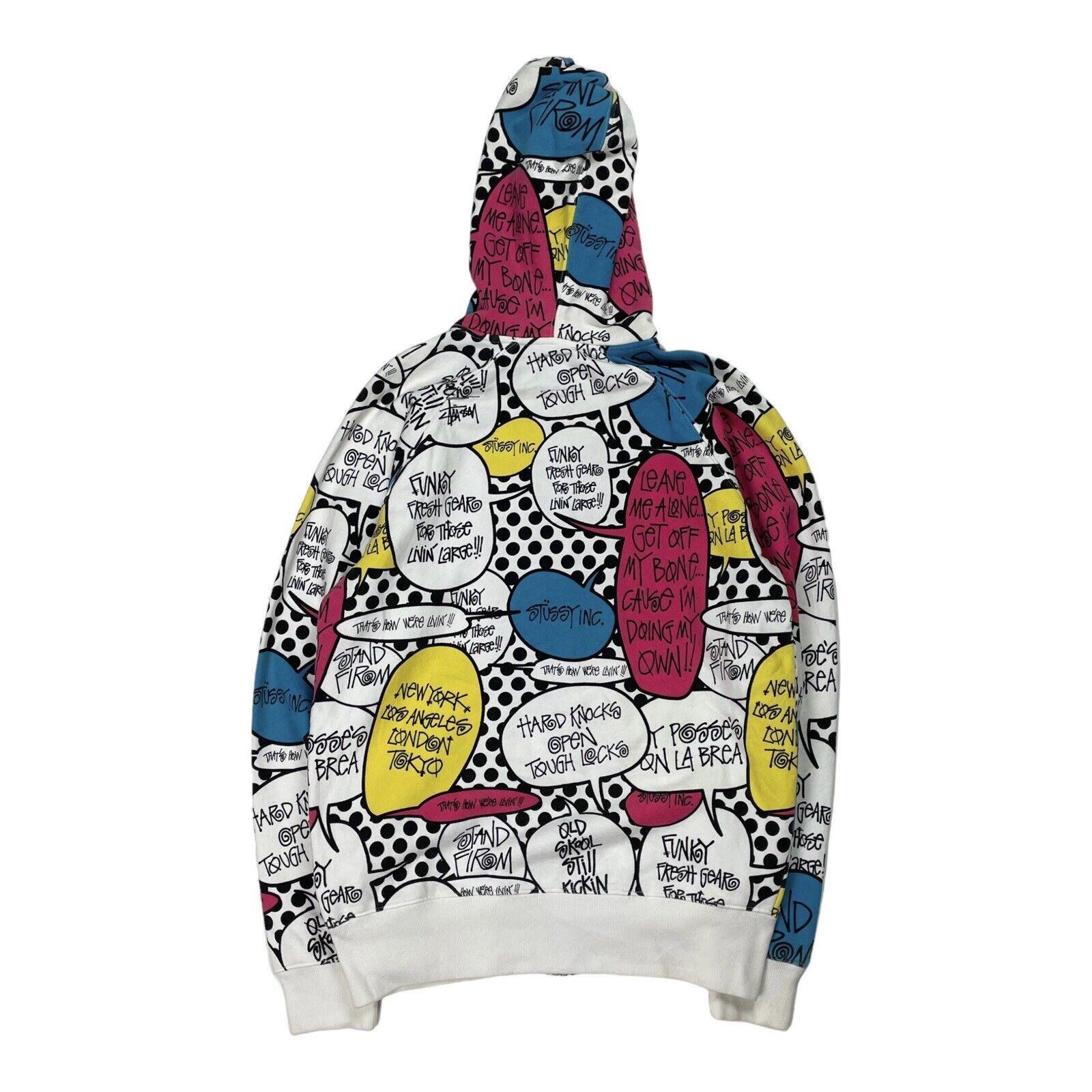 Stussy Vintage Stussy Comic Speech Bubble All Over Print Hoodie Size US S / EU 44-46 / 1 - 2 Thumbnail