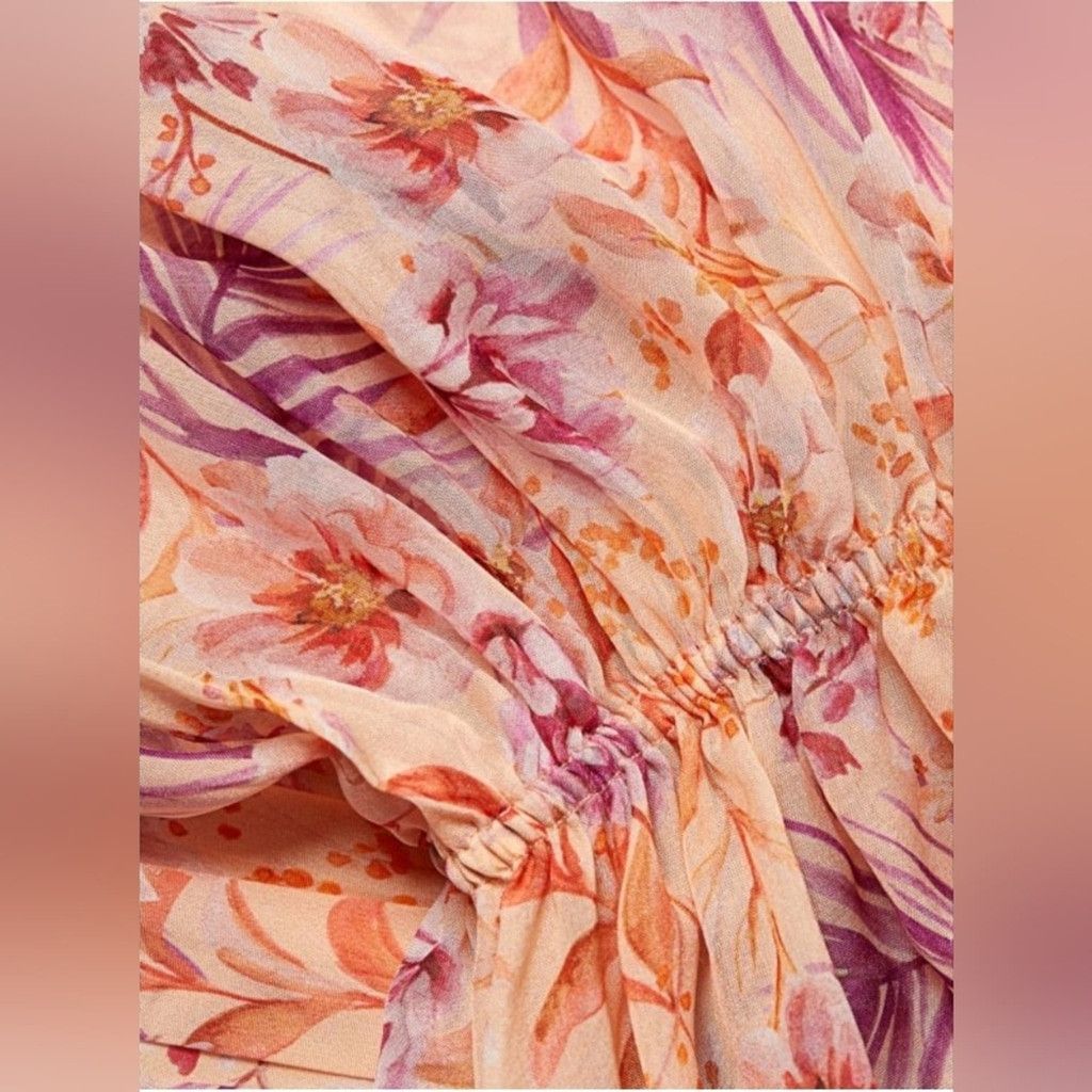 Amur EUC Amur Gitana Floral Silk Cropped Blouse Size S / US 4 / IT 40 - 13 Thumbnail