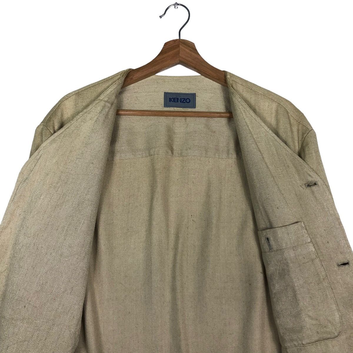 Japanese Brand 🔥Vintage Kenzo Y Collar Chore Jacket Issey Miyake Design Size US M / EU 48-50 / 2 - 14 Thumbnail