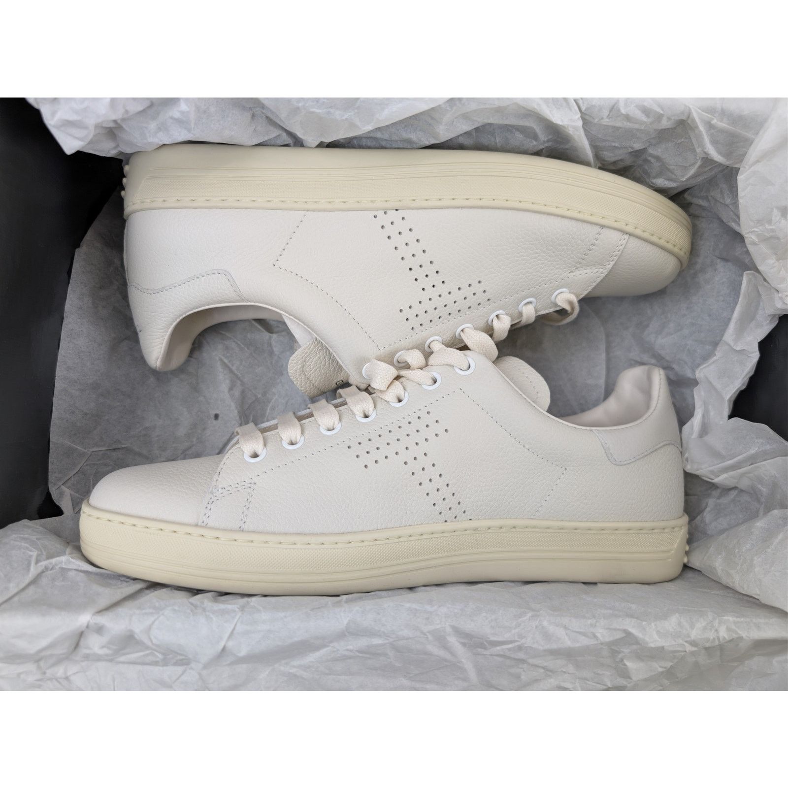 Tom Ford o1rshd1 Low Top Sneakers Shoe in White 7.5 TF Size US 7.5 / EU 40-41 - 20 Thumbnail