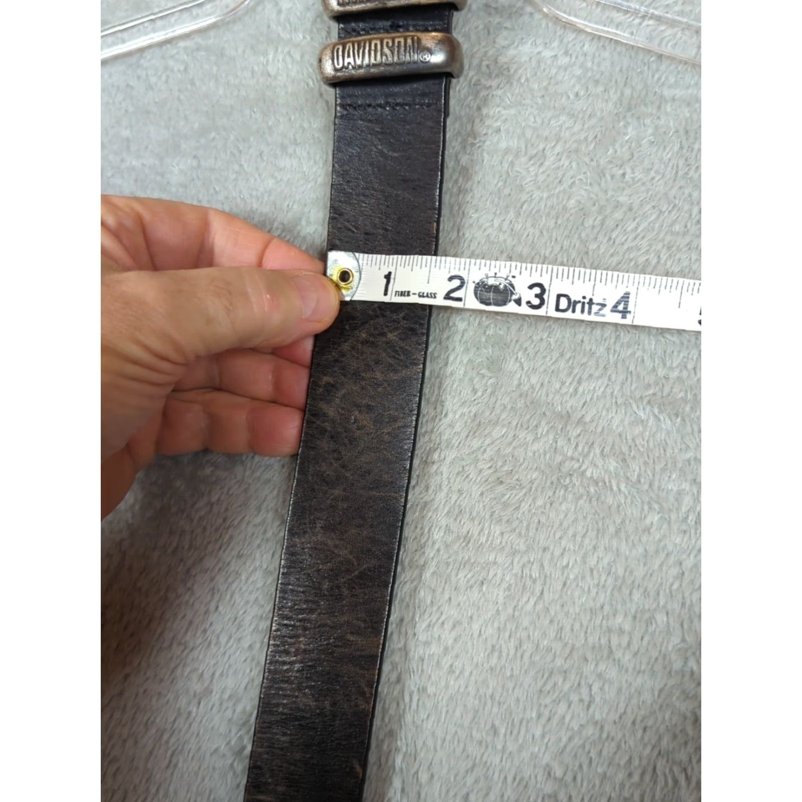 Harley Davidson Harley-Davidson Belt Brown Leather Size 42 USA 2007, Genuine Leather, Buckle Logo, Regular, Men, Biker, Adjustable Size 42 - 8 Thumbnail