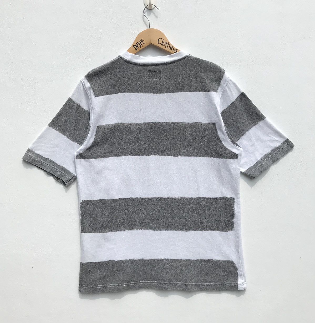 Stussy × Vintage 💥Distressed💥Stussy Stripe Work Wear Shirt Stussy Skatebords Size US S / EU 44-46 / 1 - 2 Thumbnail