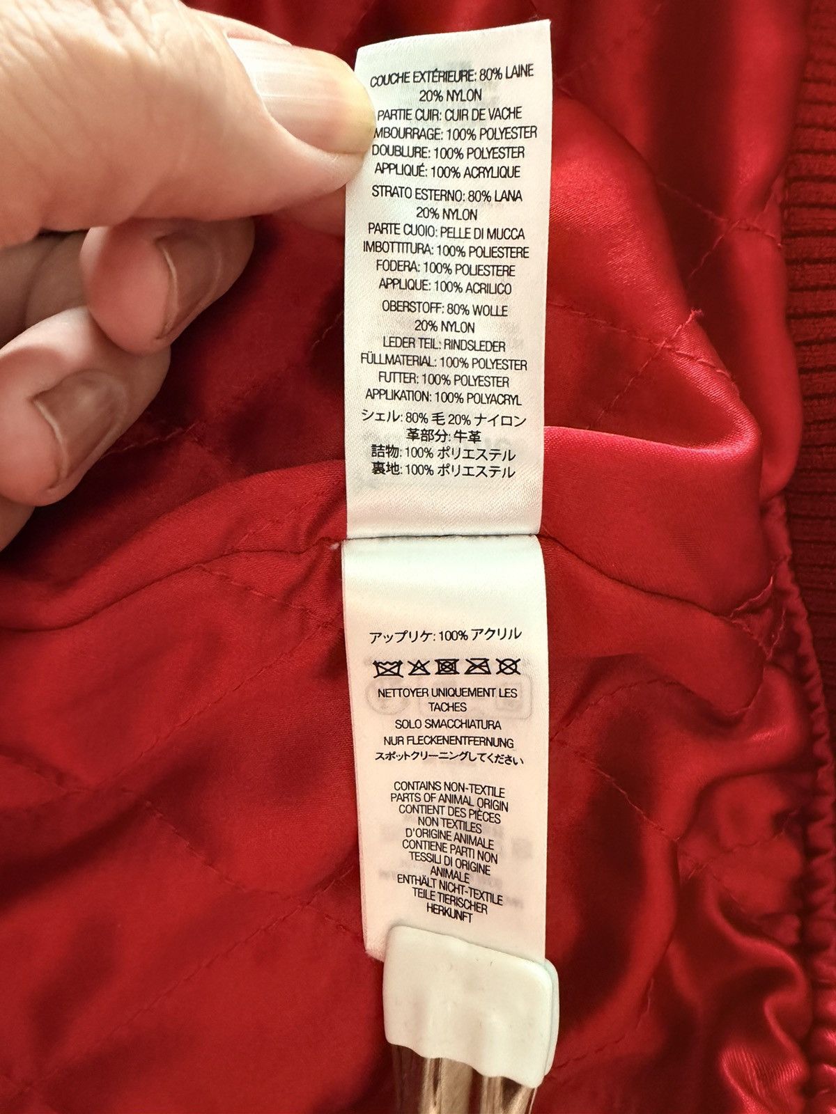 Cactus Plant Flea Market × Supreme Supreme CPFM leather varsity jacket Red L Size US L / EU 52-54 / 3 - 7 Thumbnail
