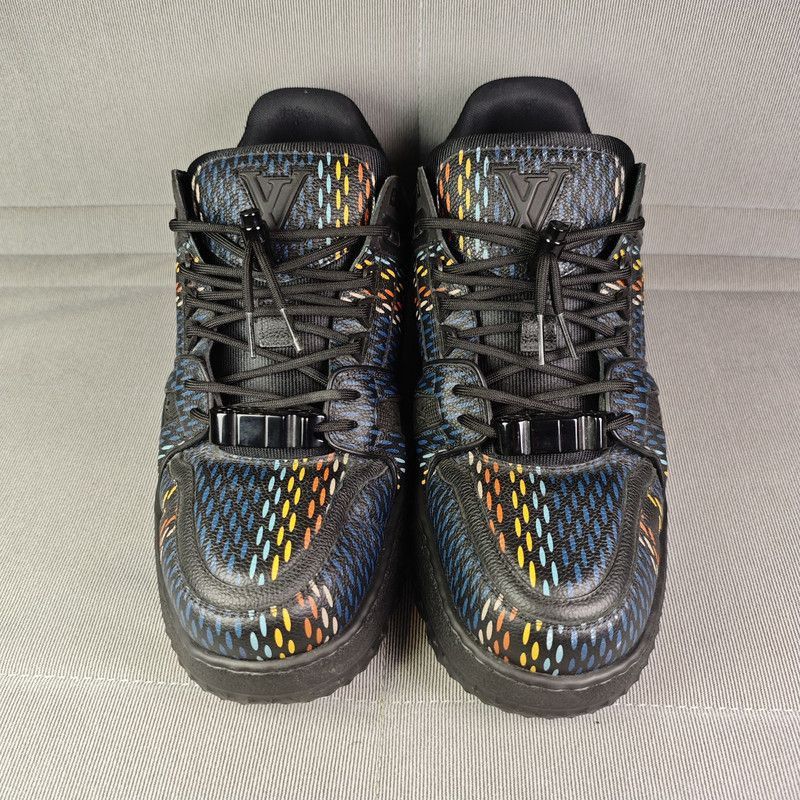 Louis Vuitton Louis Vuitton Trainer Black Low-Top Sneakers -2508 Size US 10.5 / EU 43-44 - 2 Thumbnail