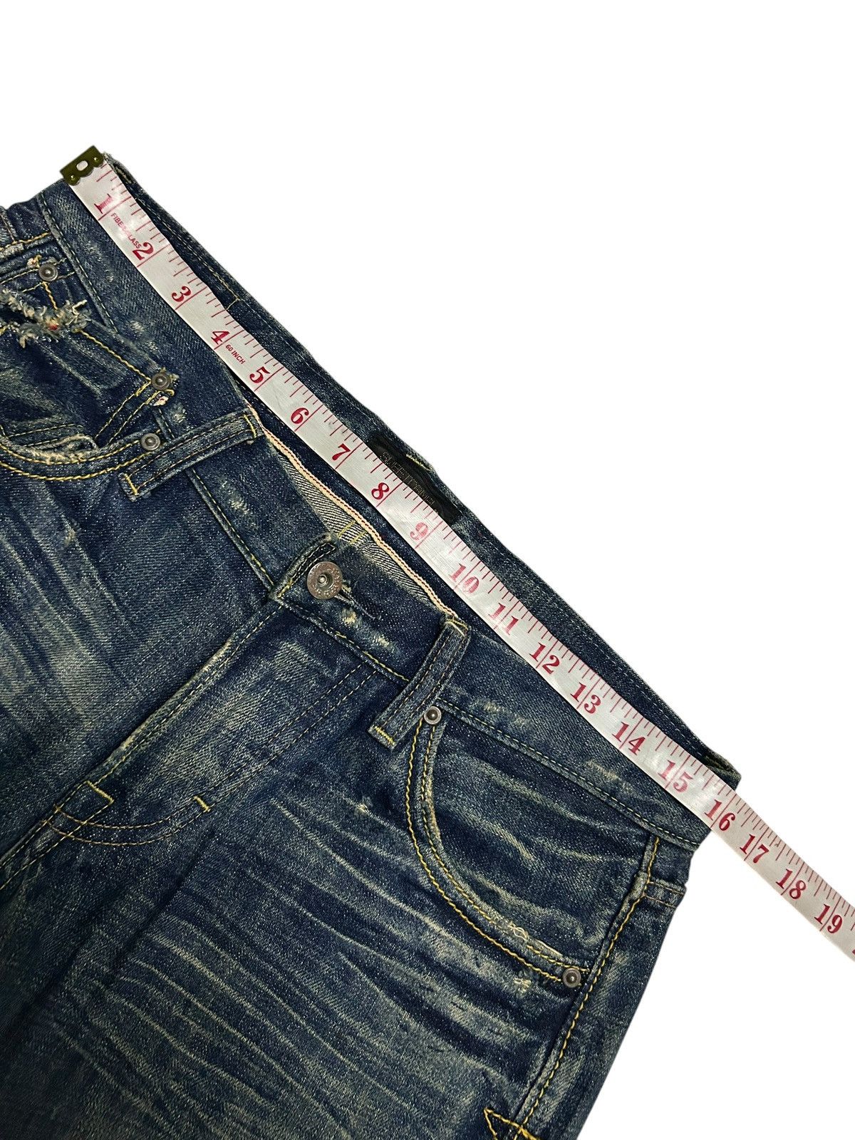 Japanese Brand × Kapital × Vintage Rusty Flare Selvedge Japanese Punk Distressed Denim Jeans Size US 32 / EU 48 - 15 Thumbnail