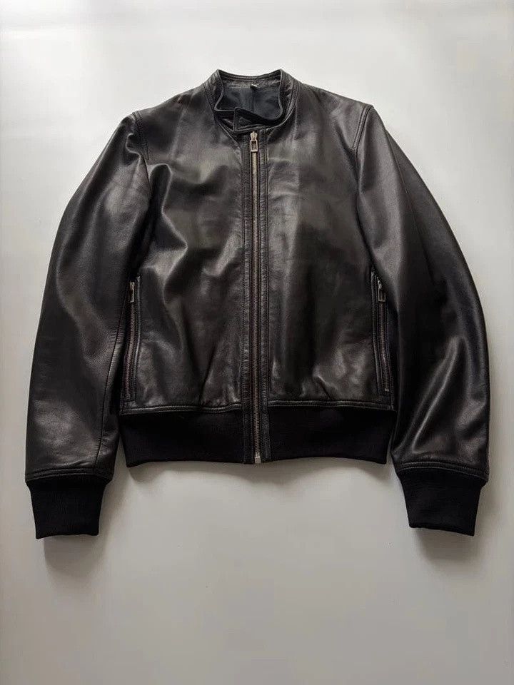 Dior × Hedi Slimane 06AW 'A2' 4 pockets leather jacket sz 44 | Grailed