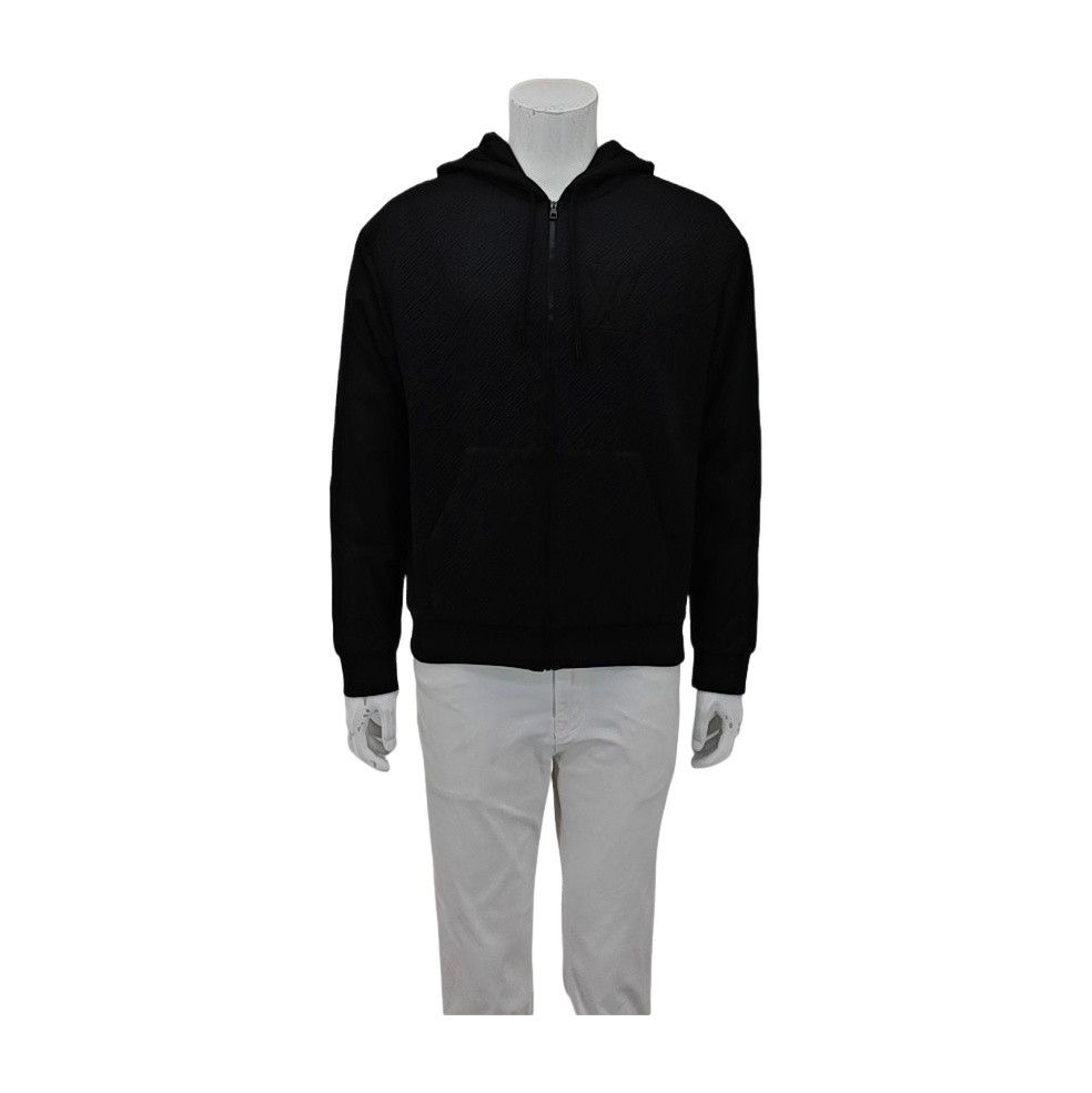 Louis Vuitton LOUIS VUITTON Textured Nylon Zip Hoodie Size L Size US L / EU 52-54 / 3 - 1 Thumbnail