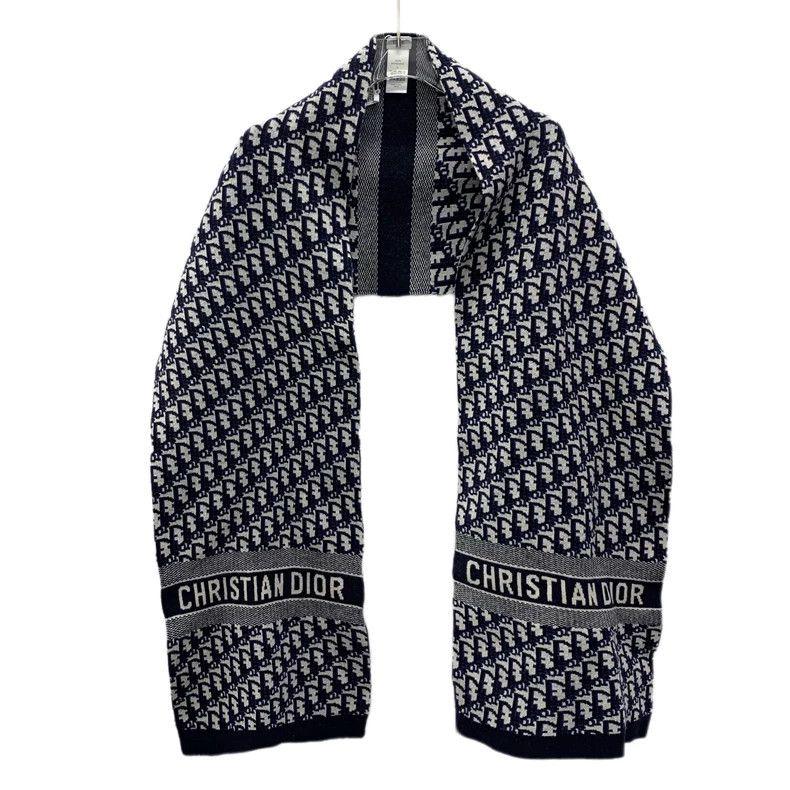 Dior Dior Color-matched logo jacquad full-printed wool shawl sca Size ONE SIZE - 1 Thumbnail