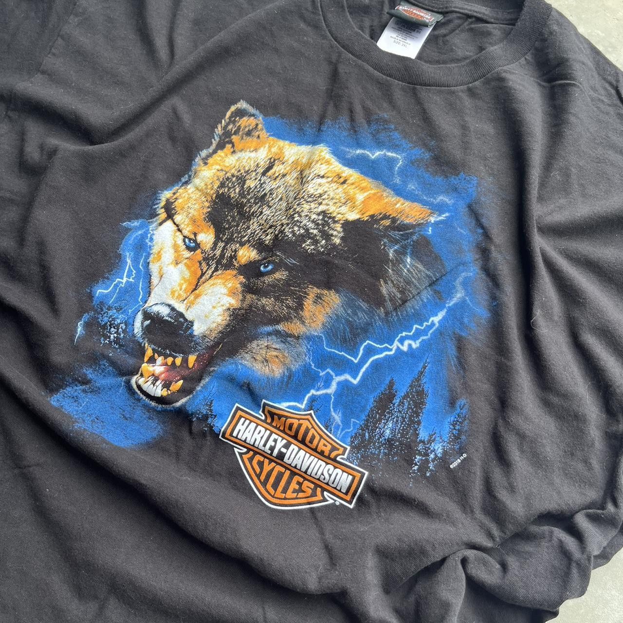 Harley Davidson Y2k Harley Davidson wolf tee shirt size 2xl Size US XXL / EU 58 / 5 - 3 Thumbnail