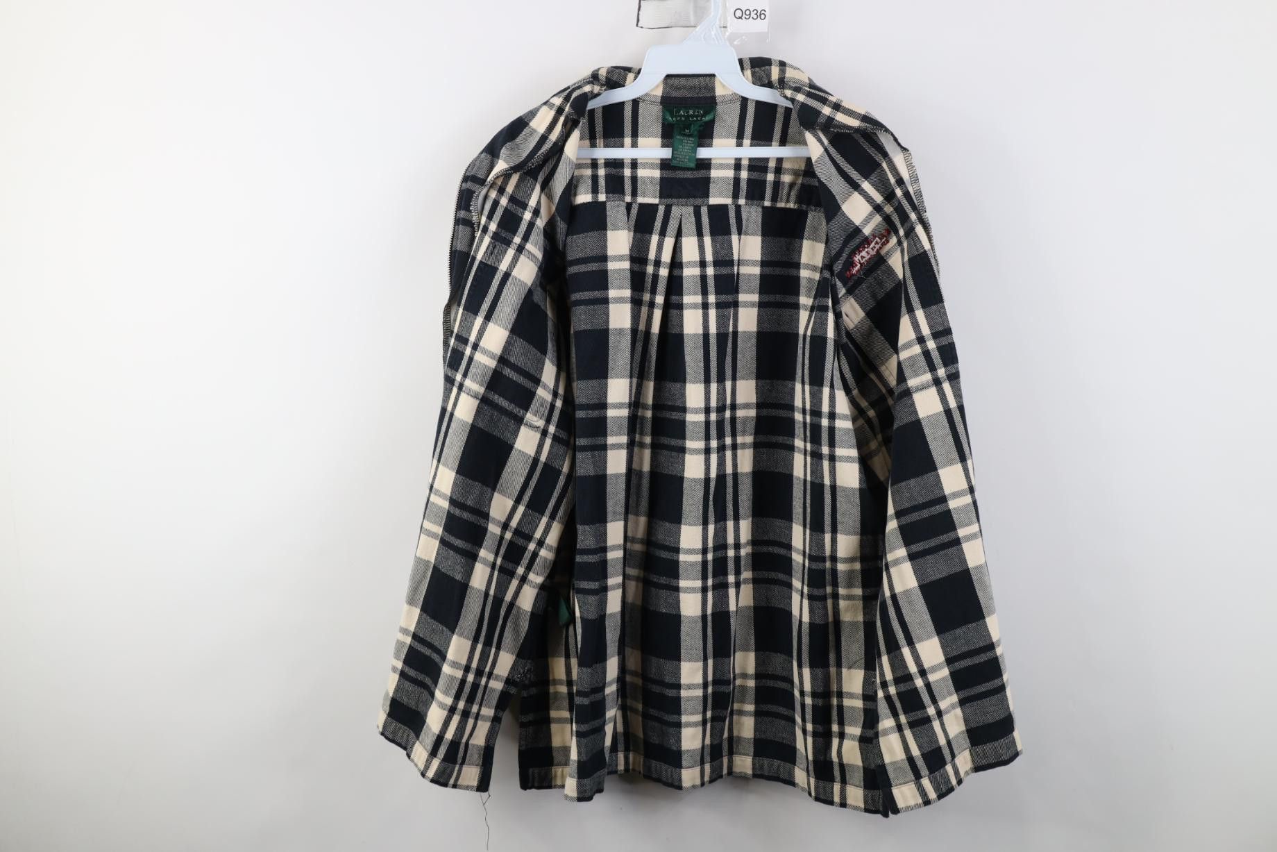 Polo Ralph Lauren Vintage 90s Ralph Lauren Spell Out Flannel Shirt Zip Jacket Size M / US 6-8 / IT 42-44 - 14 Thumbnail