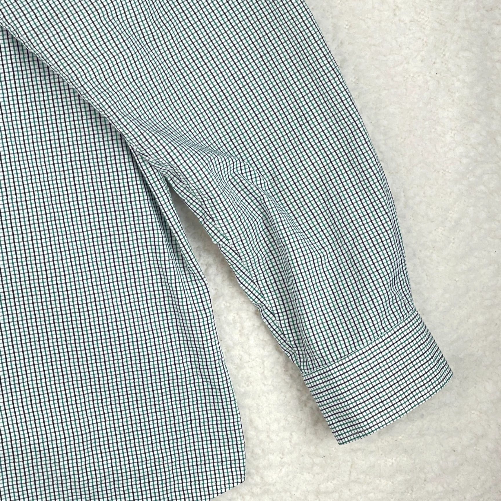 Nordstrom Nordstrom Nordstrom Rack Green Plaid Button-Down Dress Shirt Mens XL 17" Neck Long Sleeve Cotton 50" Chest Daddy Classic Shirt Size 46R - 5 Thumbnail