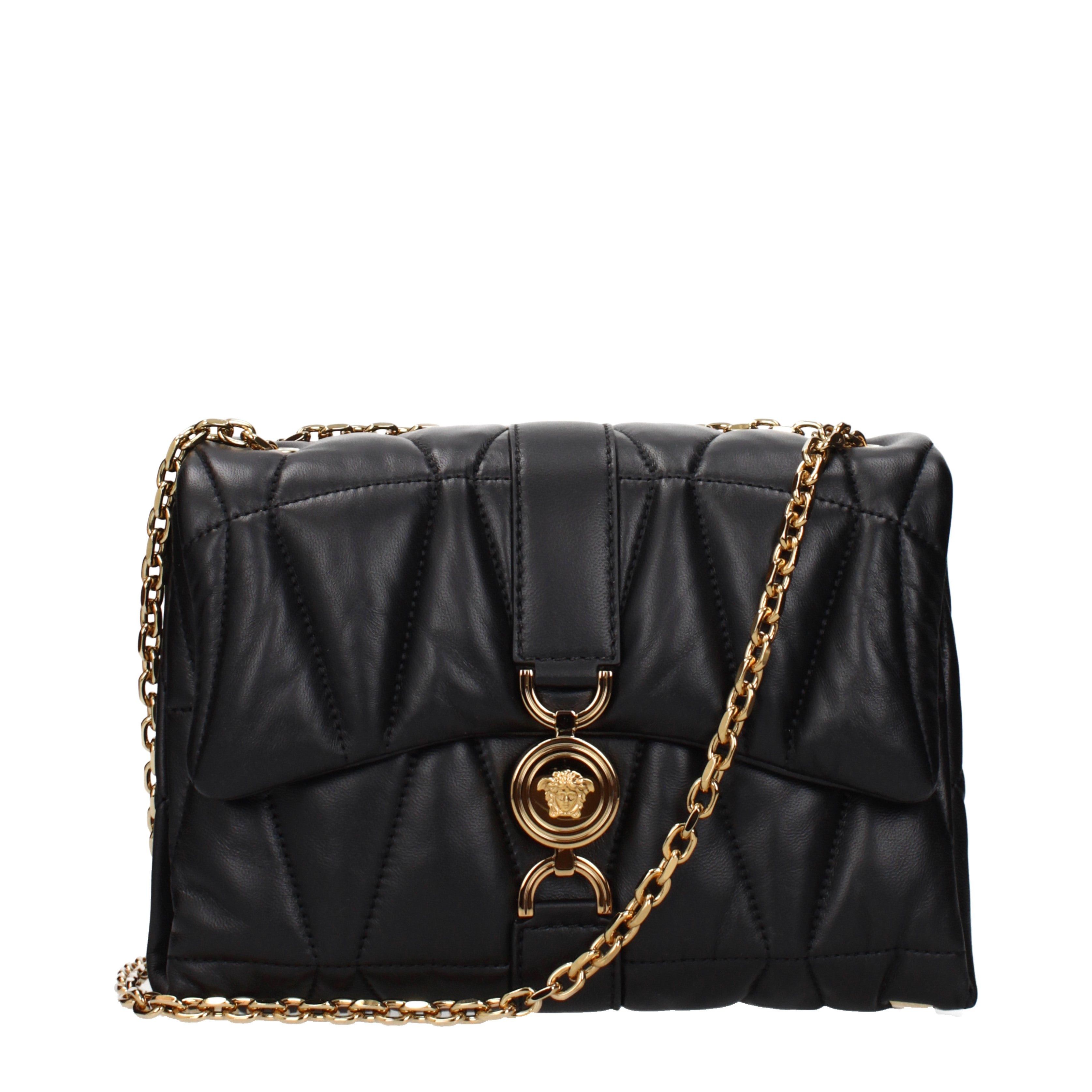 Versace Versace Shoulder Bags Women Leather Black Size ONE SIZE - 1 Thumbnail