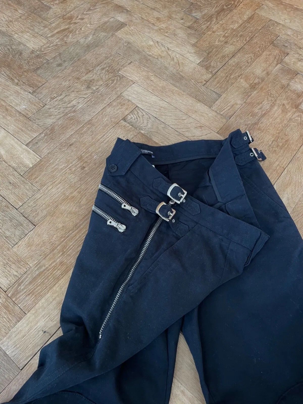 Dolce & Gabbana Dolce & Gabbana AW2006 Bondage Buckle Zipper Black Pants Size US 34 / EU 50 - 10 Thumbnail