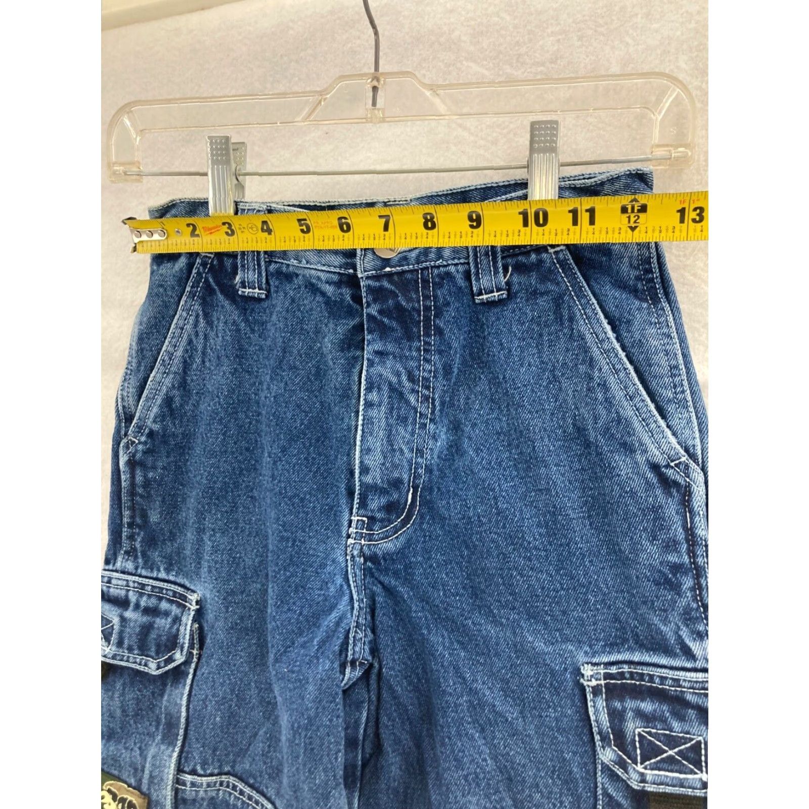 Vintage Womens Urban Jeans 10 Cargo Pockets Double Knee 24X21 Extra Large XL Size 32" / US 10 / IT 46 - 2 Thumbnail
