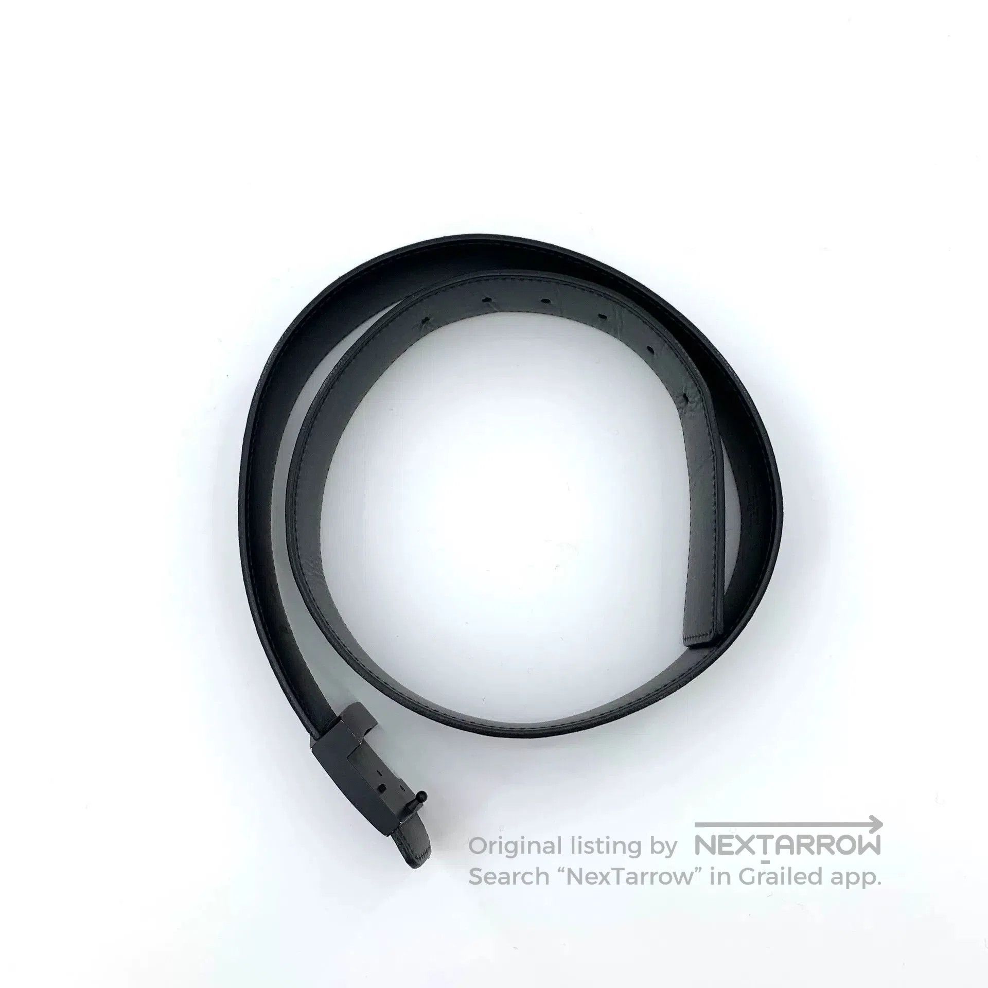 Louis Vuitton louis vuitton black gray checkered logo belt. Size ONE SIZE - 3 Thumbnail