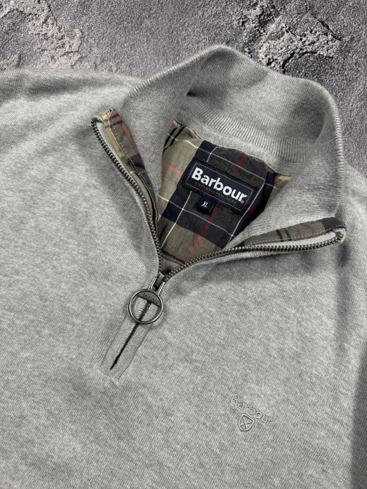Barbour Barbour 1/4 Zip Grey Sweatshirt Size US L / EU 52-54 / 3 - 3 Thumbnail