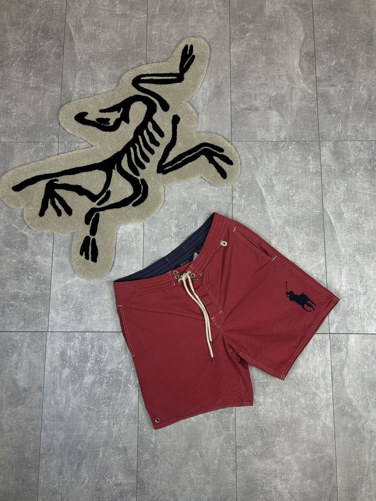 Pre-owned Polo Ralph Lauren X Vintage Mens Vintage Polo Ralph Laurent Shorts Luxury Streetwear Y2k In Red