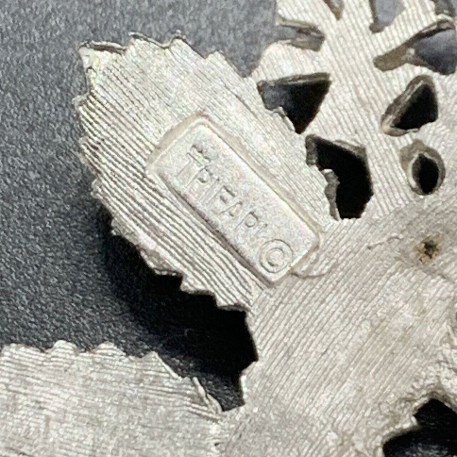 Other Trifari Vintage Silver Tone Leaves Berries 1950s Brooch 2.5" Size ONE SIZE - 4 Thumbnail