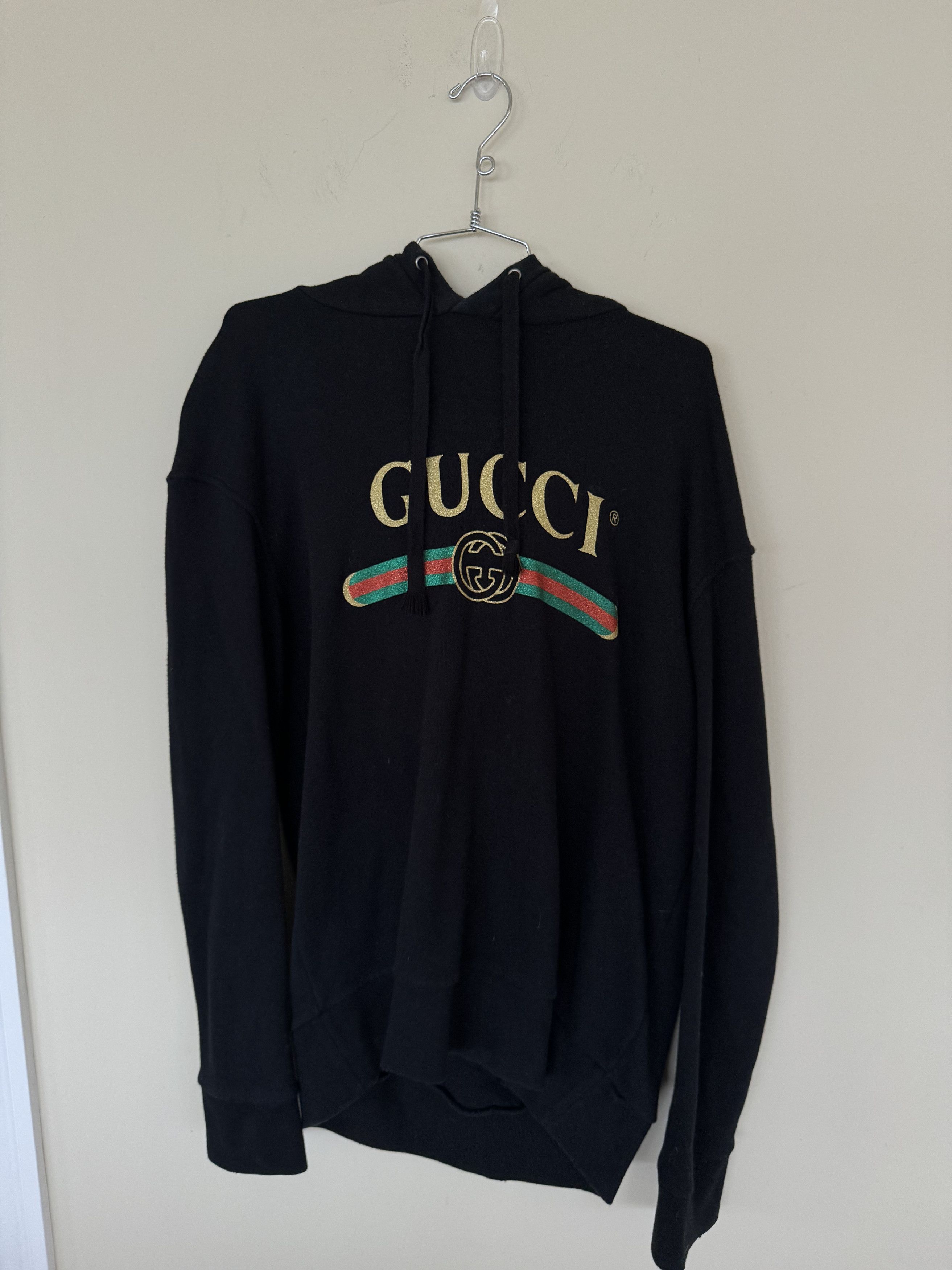 Gucci glitter hoodie hotsell