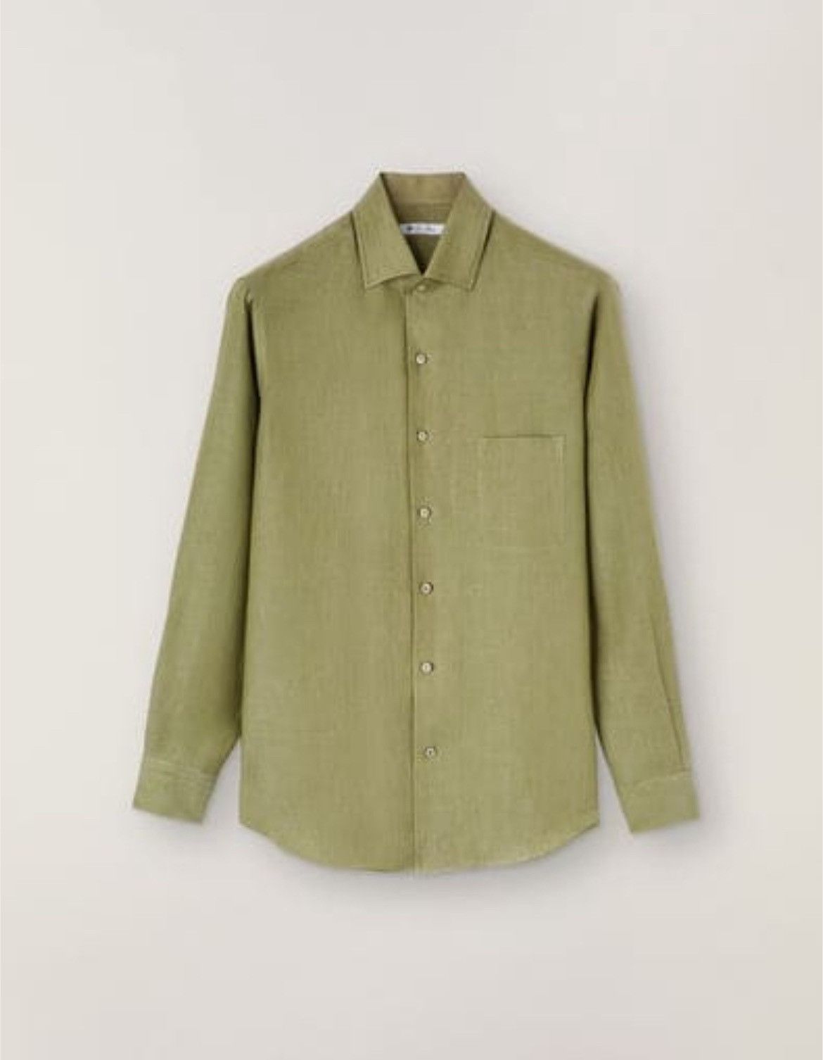 Loro Piana o1srvl11e0924 Andre Shirt in Olive Green Size US XL / EU 56 / 4 - 1 Thumbnail
