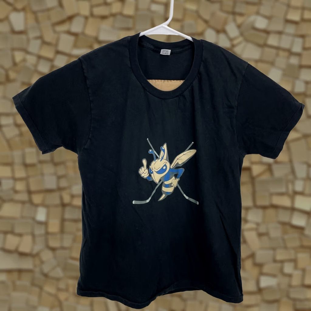 Jockey VINTAGE Jockey Hornets Hockey T Shirt Black Large Mens Size US L / EU 52-54 / 3 - 1 Thumbnail