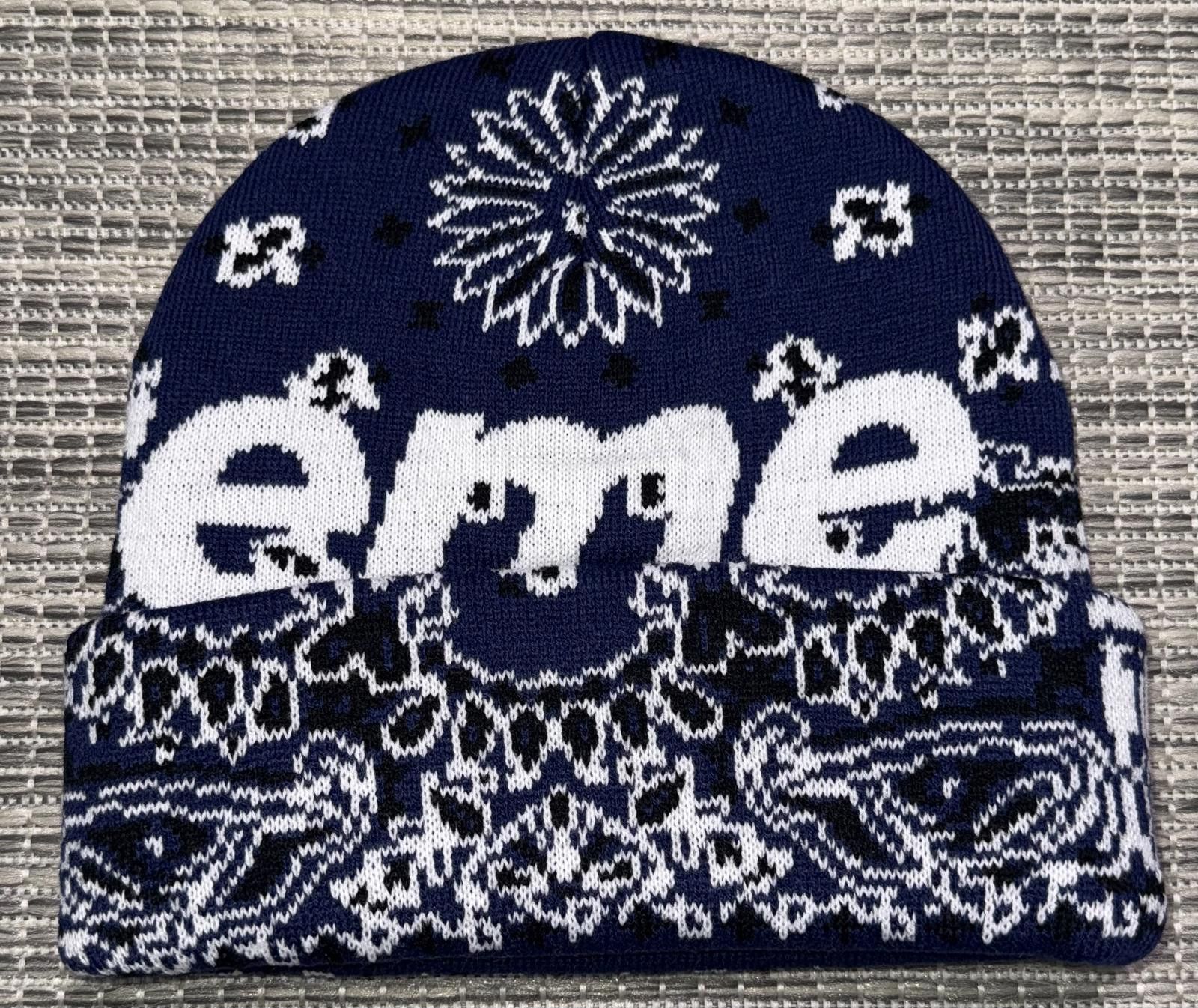 Supreme Supreme Blue Bandana Big Logo Beanie Size ONE SIZE - 2 Thumbnail