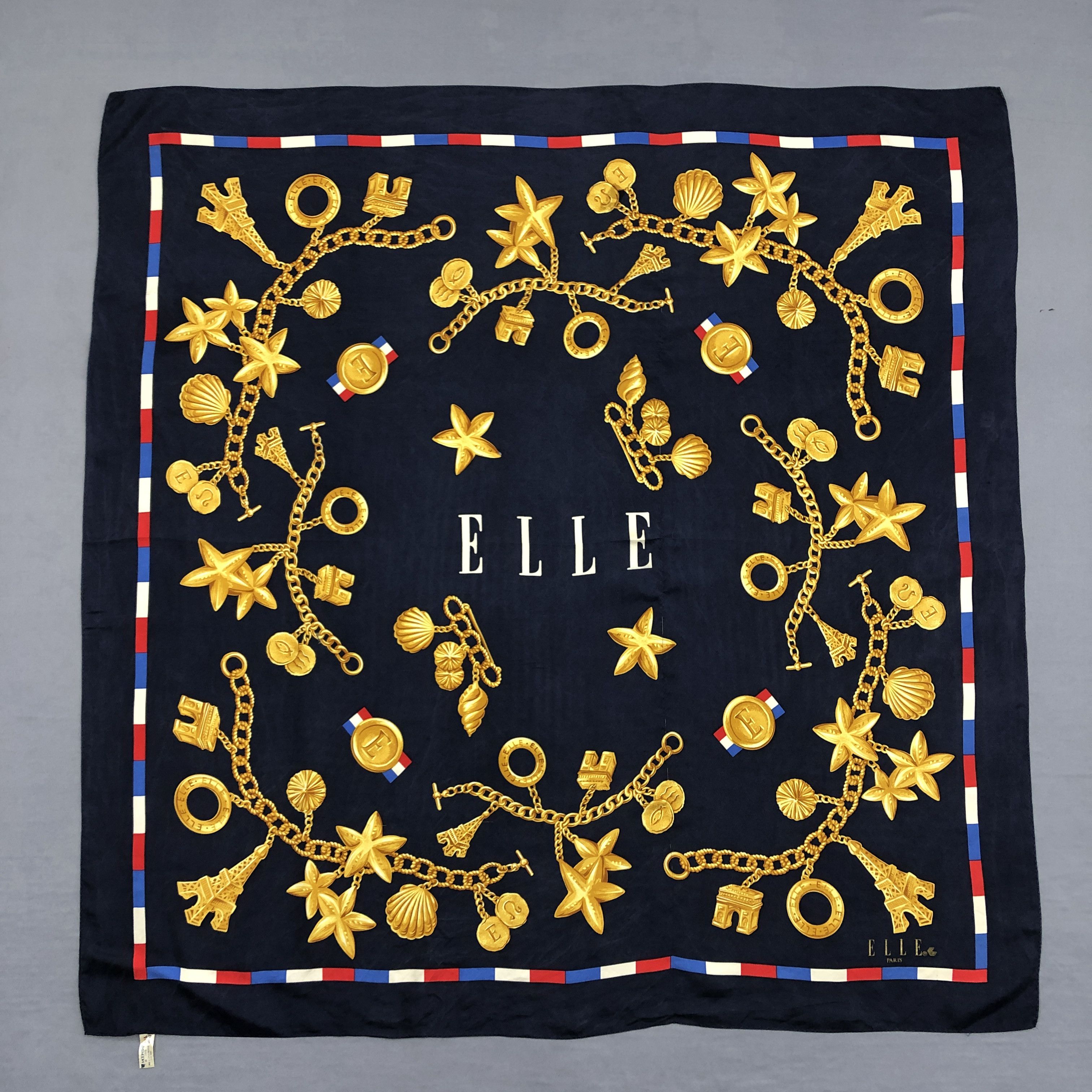Designer × Other × Vintage Vintage Elle SILK Scarf Twill Stole Wraps Scarves Size ONE SIZE - 1 Thumbnail