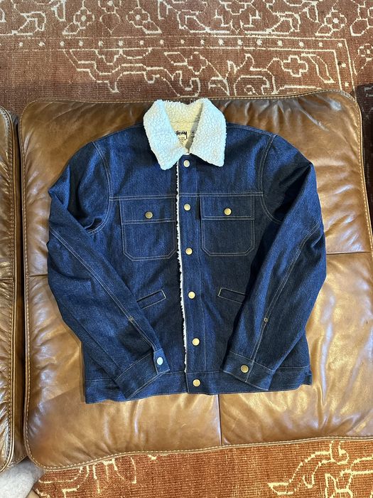 Stussy Sherpa Denim Jacket | Grailed