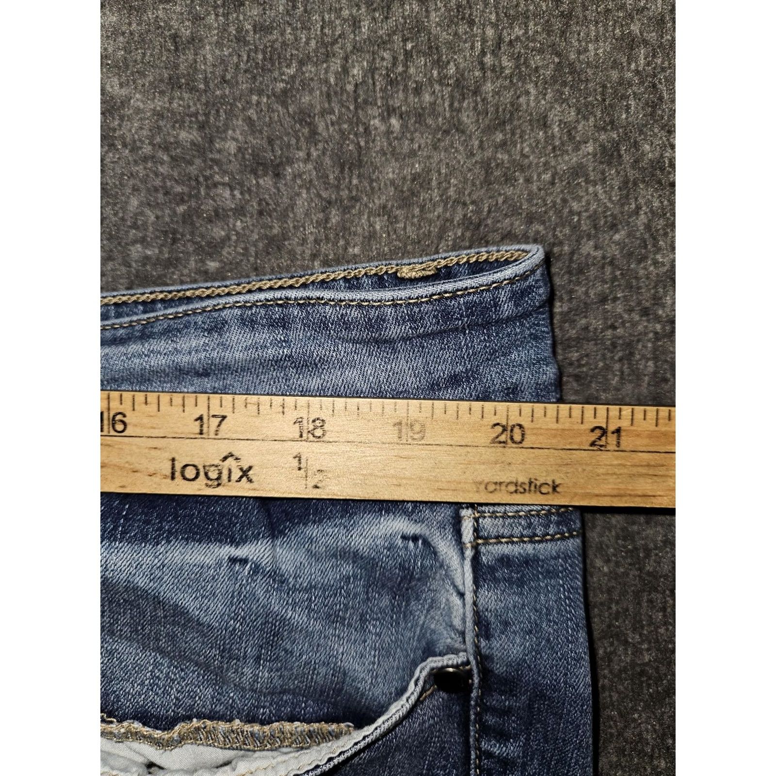 Vintage Judy Blue Jeans Womens 22W High Rise Boyfriend Distressed JB8275MD Size 40" / US 18 - 5 Thumbnail