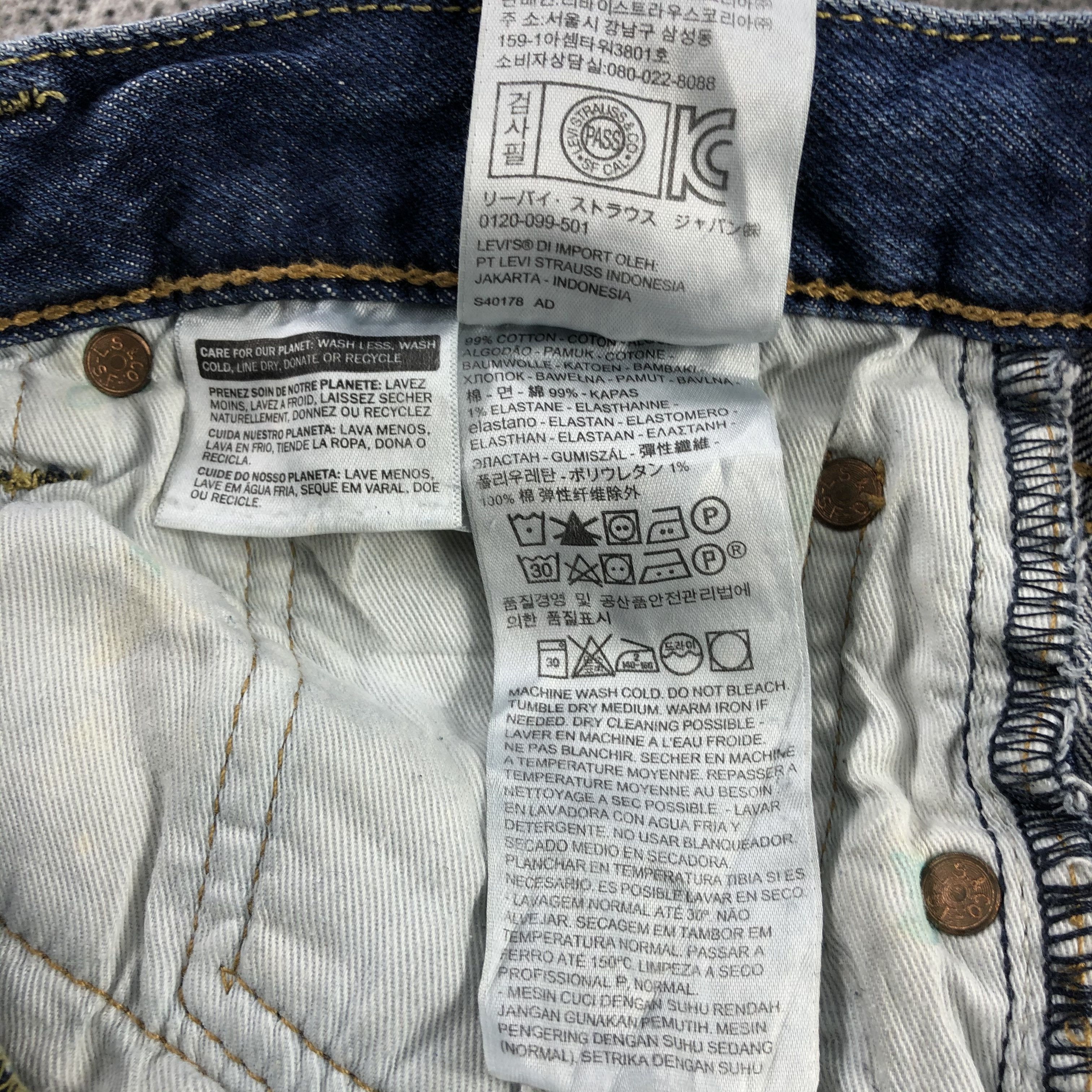 Levi's Vintage Levis 501 Jeans Distress Faded Blue Denim KJ1044 Size US 34 / EU 50 - 17 Thumbnail