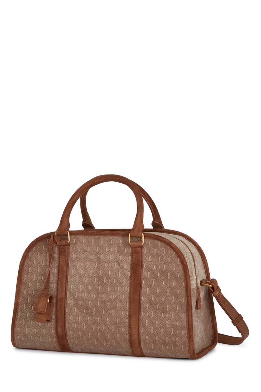 Saint Laurent Paris o1b1hav111224 Size: OS / Bo Duffle Lock Leather Bag in Brown Size ONE SIZE - 2 Thumbnail