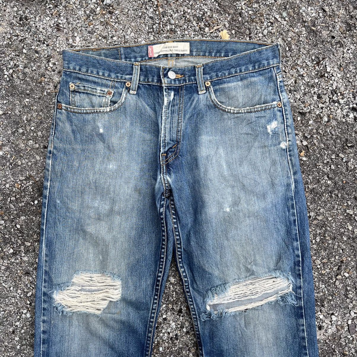 Levi's Vintage Levis 527 Flare Bootcut Bell Bottom Jeans Distressed Size US 32 / EU 48 - 3 Thumbnail