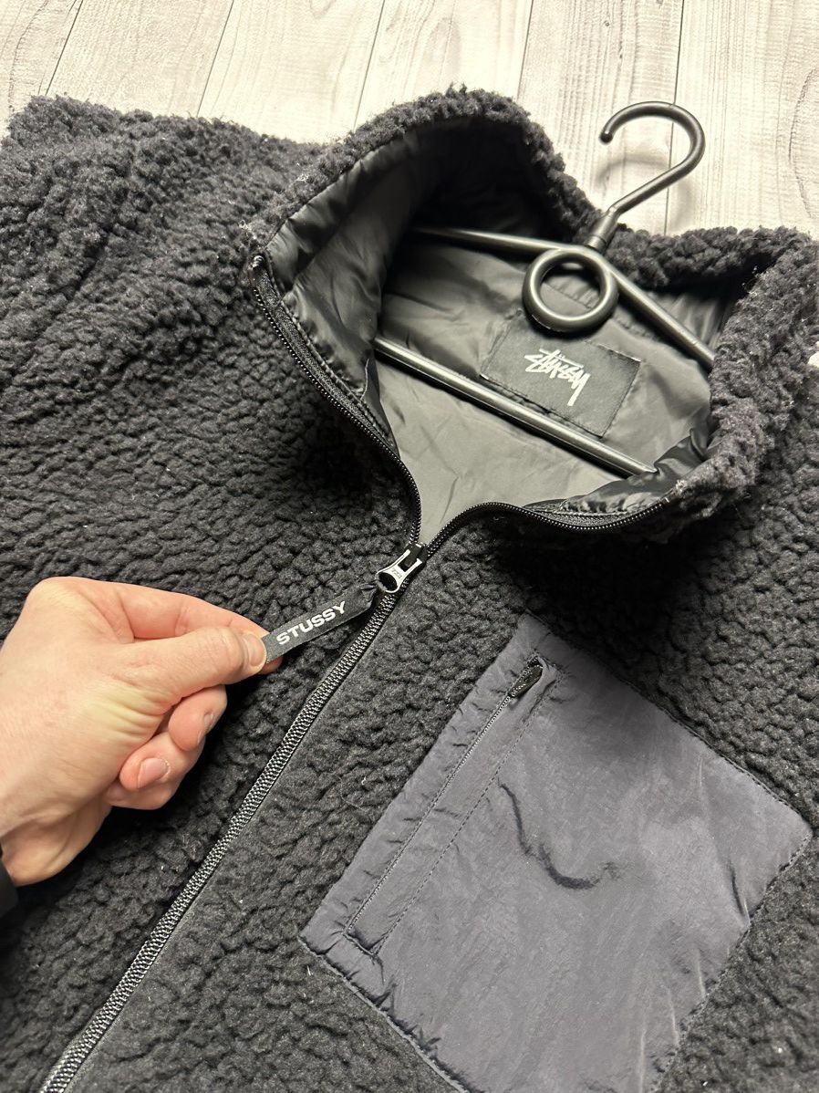 Stussy × Vintage Vintage Stussy fleece jacket teddy Sherpa rare logo pocket L Size US L / EU 52-54 / 3 - 4 Thumbnail