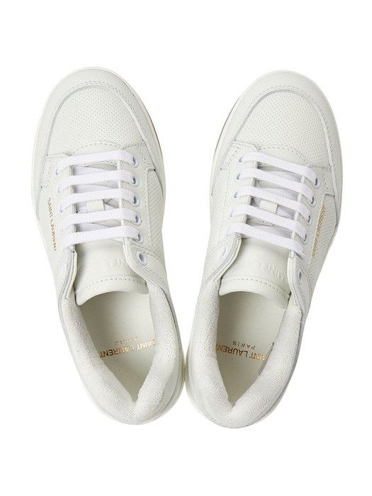 Saint Laurent Paris oc11z1225 713602 SL/61 Sneakers in Perforated Leather White Size US 5 / IT 35 - 2 Thumbnail