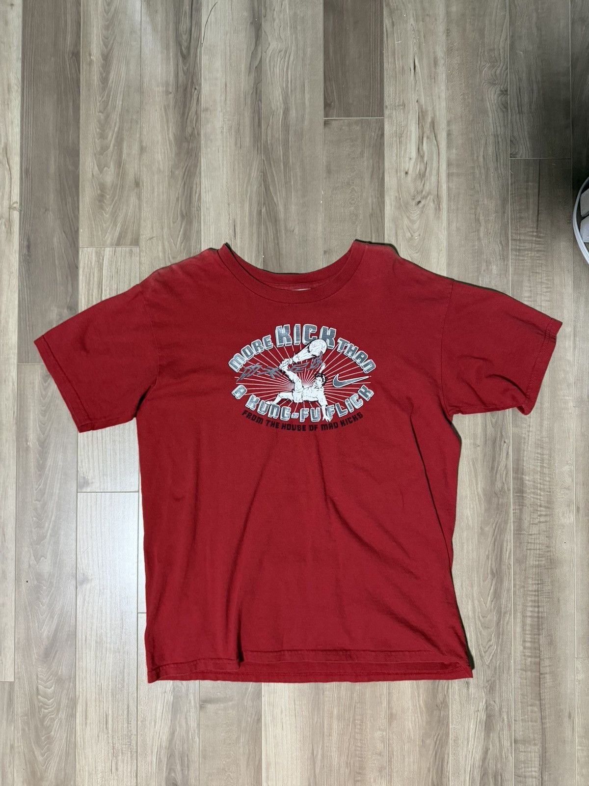 Nike Vintage Nike More Kick Than A Kung-Fu Flick T-Shirt Size US XL / EU 56 / 4 - 1 Thumbnail